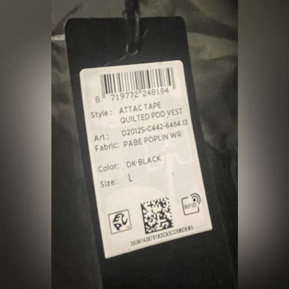 G-STAR RAW ATTAC TAPE QUILTED PADDED VEST (DK BLK / L) - Picture 8 of 8